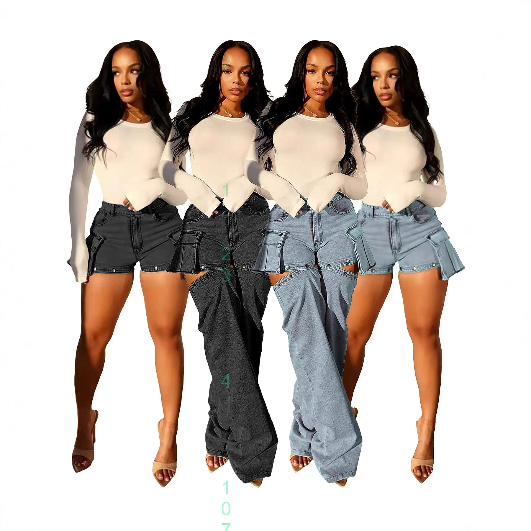 Women Denim Jeans Two-Way Wear Casual Pants Stretch Skinny Trousers Spring Summer
Women Denim Jeans Two-Way Wear Casual Pants Stretch Skinny Trousers Spring Summer