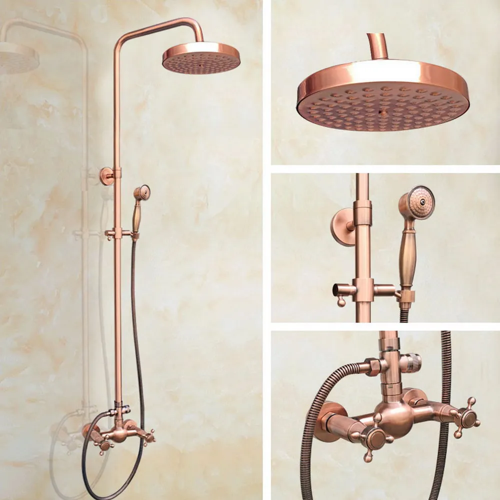 Antique Red Copper Brass Bathroom Round Rainfall Rain Shower Faucet Set Mixer Tap Wall Mounted arg522
Antique Red Copper Brass Bathroom Round Rainfall Rain Shower Faucet Set Mixer Tap Wall Mounted arg522