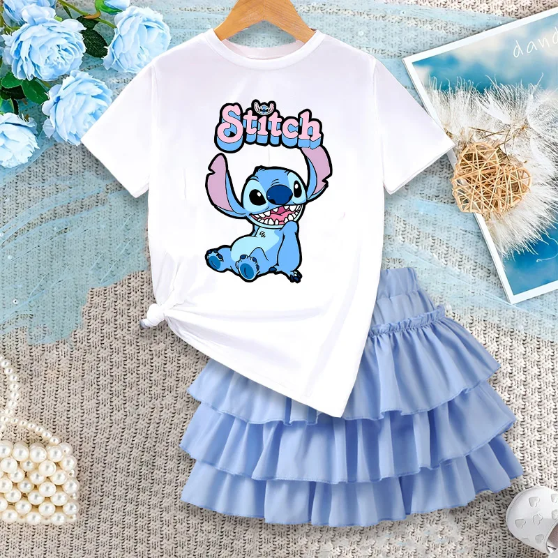 Disney Lilo & Stitch Girls Dress Suits Anime Printed Figures T-Shirts Tiered Skirt 2pcs Cartoon Kids Clothes Toddler Set Gift
Disney Lilo & Stitch Girls Dress Suits Anime Printed Figures T-Shirts Tiered Skirt 2pcs Cartoon Kids Clothes Toddler Set Gift