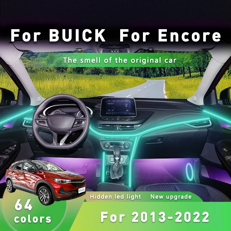 Для BUICK ENCORE для 2013-2022 DIY светодиодные ленты для салона автомобиля, разноцветные автомобильные светодиодные фонари с управлением через приложение, простота установки
Для BUICK ENCORE для 2013-2022 DIY светодиодные ленты для салона автомобиля, разноцветные автомобильные светодиодные фонари с управлением через приложение, простота установки