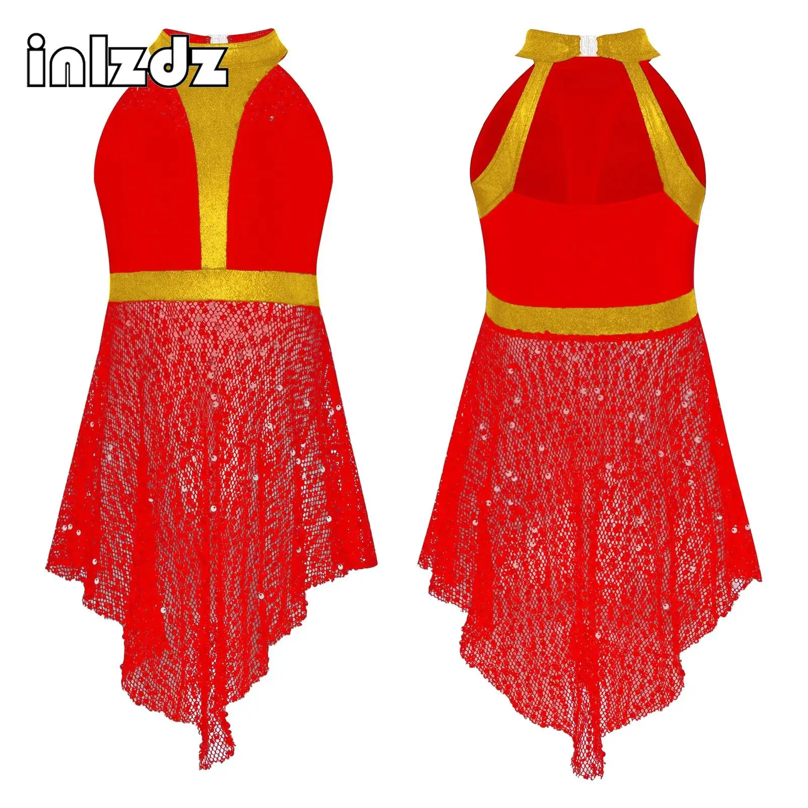 Kids Girls Jazz Dance Top Sleeveless Cutout Back Shiny Sequins Hollow Out Mesh Patchwork Irregular Hem Stage Performance Costume
Kids Girls Jazz Dance Top Sleeveless Cutout Back Shiny Sequins Hollow Out Mesh Patchwork Irregular Hem Stage Performance Costume