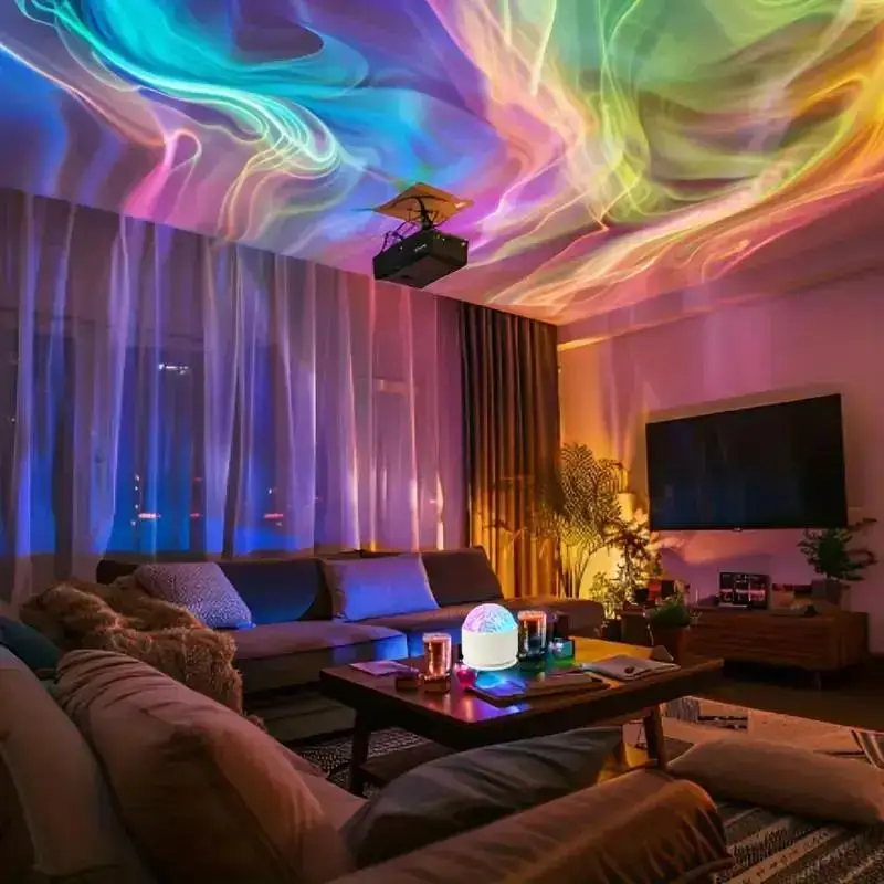 2 in 1 Galaxy Aurora & Water Ripple LED Projector Night Light 16 Colors RGB 360° Swivel USB Remote Control Ambient Light for Bedroom Party Gaming Room Home Decor
2 in 1 Galaxy Aurora & Water Ripple LED Projector Night Light 16 Colors RGB 360° Swivel USB Remote Control Ambient Light for Bedroom Party Gaming Room Home Decor