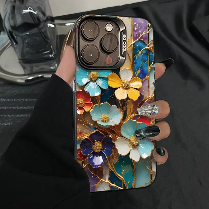 Colorful flower patterns phone case for iPhone 16 15 14 13 12 11 Pro/ Max/Plus shock-proof rear cover anti-fingerprint
Colorful flower patterns phone case for iPhone 16 15 14 13 12 11 Pro/ Max/Plus shock-proof rear cover anti-fingerprint