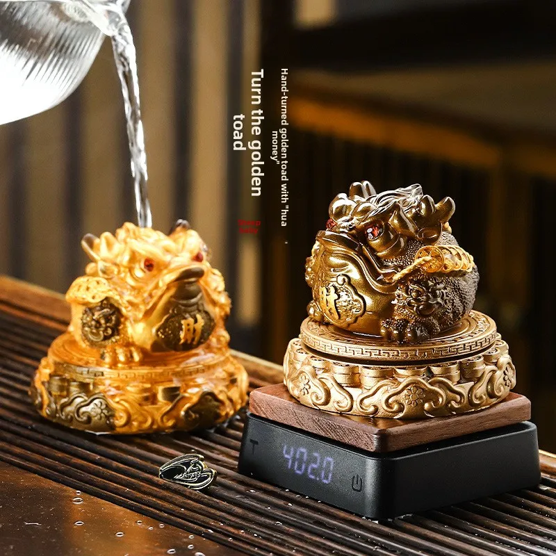 HYS times come and go tea play lucky golden toad rotating tea pet can be raised color-changing tea set ornament boutique high
HYS times come and go tea play lucky golden toad rotating tea pet can be raised color-changing tea set ornament boutique high