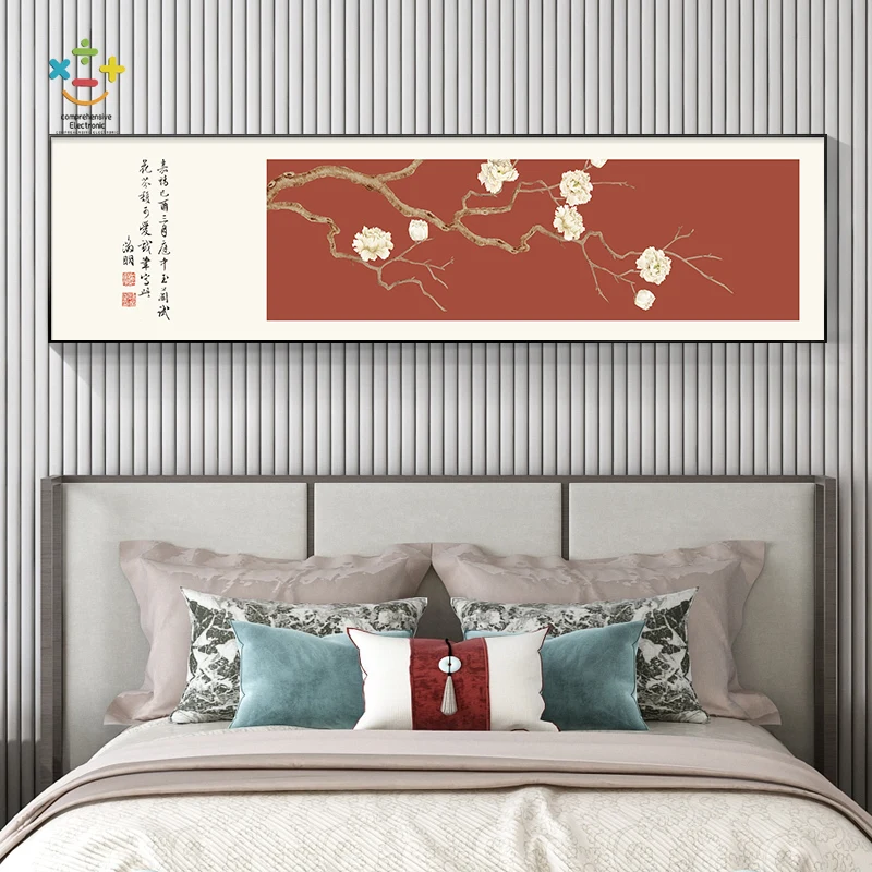 New Chinese Zen Bedroom Decorative Painting Master Bedroom Flower And Bird Banner Hanging Painting Chinese Red Hotel Mural
New Chinese Zen Bedroom Decorative Painting Master Bedroom Flower And Bird Banner Hanging Painting Chinese Red Hotel Mural