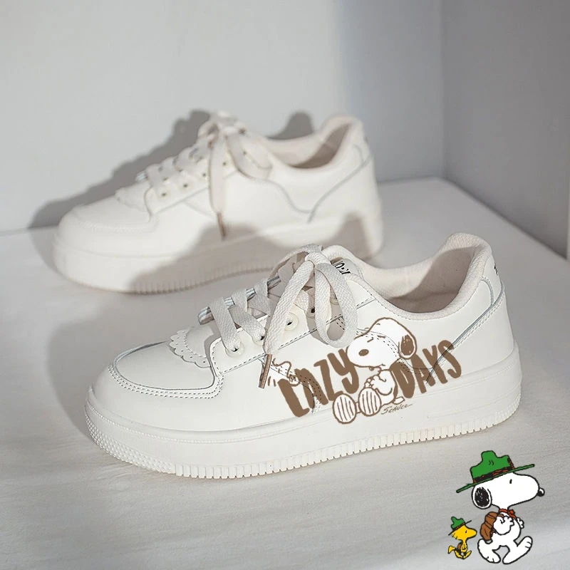 Милая спортивная повседневная обувь с рисунком Снупи, креативная индивидуальная унисекс пары, одинаковые осенние новые белые туфли для скейтборда, подарок 
Милая спортивная повседневная обувь с рисунком Снупи, креативная индивидуальная унисекс пары, одинаковые осенние новые белые туфли для скейтборда, подарок
