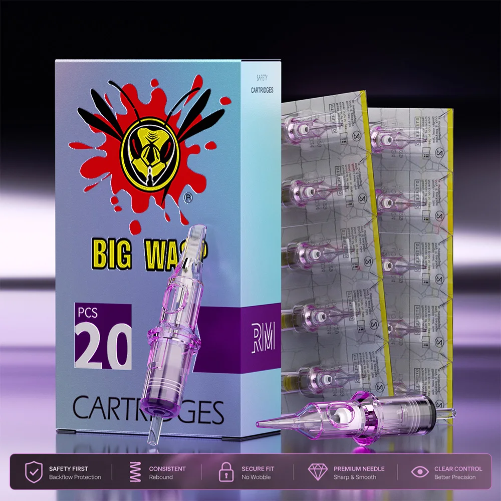 BIGWASP Tattoo Needles Cartridge 20pcs Disposable RS RL 0.30mm/0.35mm for Shading Blending Permanent Makeup or Body Art Needles
BIGWASP Tattoo Needles Cartridge 20pcs Disposable RS RL 0.30mm/0.35mm for Shading Blending Permanent Makeup or Body Art Needles