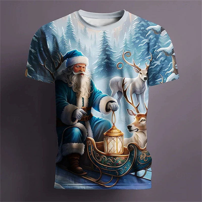 Santa Claus printed T-shirt for men's fun holiday party fashion Christmas Harajuku short sleeved top Y2k unisex T-shirt
Santa Claus printed T-shirt for men's fun holiday party fashion Christmas Harajuku short sleeved top Y2k unisex T-shirt