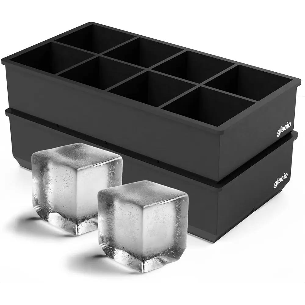 Silicone Ice Cube Trays - 2-Pack for Large Square Ice Cubes, Ideal for Slow-Melt Drinks and Cocktails
Silicone Ice Cube Trays - 2-Pack for Large Square Ice Cubes, Ideal for Slow-Melt Drinks and Cocktails