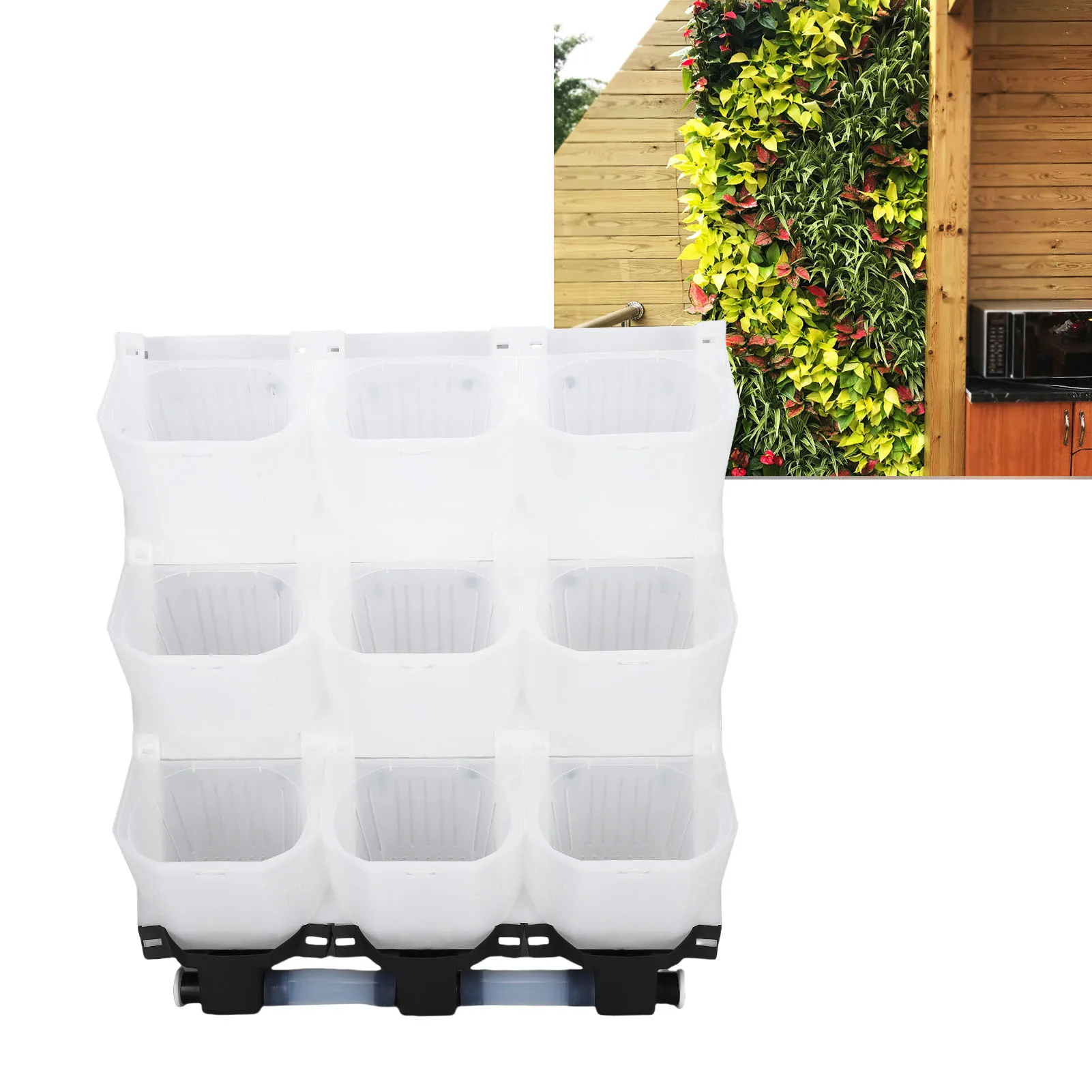 Vertical Wall Plant Pots Vertical Greening Flower Containers Drainage Holes PP 50kg Load Capacity Sturdy Stacking for Balcony
Vertical Wall Plant Pots Vertical Greening Flower Containers Drainage Holes PP 50kg Load Capacity Sturdy Stacking for Balcony