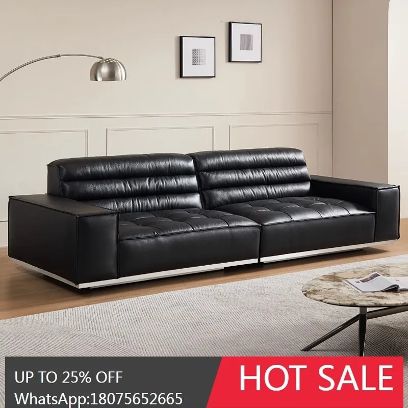 SGF Genuine Leather Sofa Large Flat Floor Villa Italian Minimalist Straight Row Sofa
SGF Genuine Leather Sofa Large Flat Floor Villa Italian Minimalist Straight Row Sofa