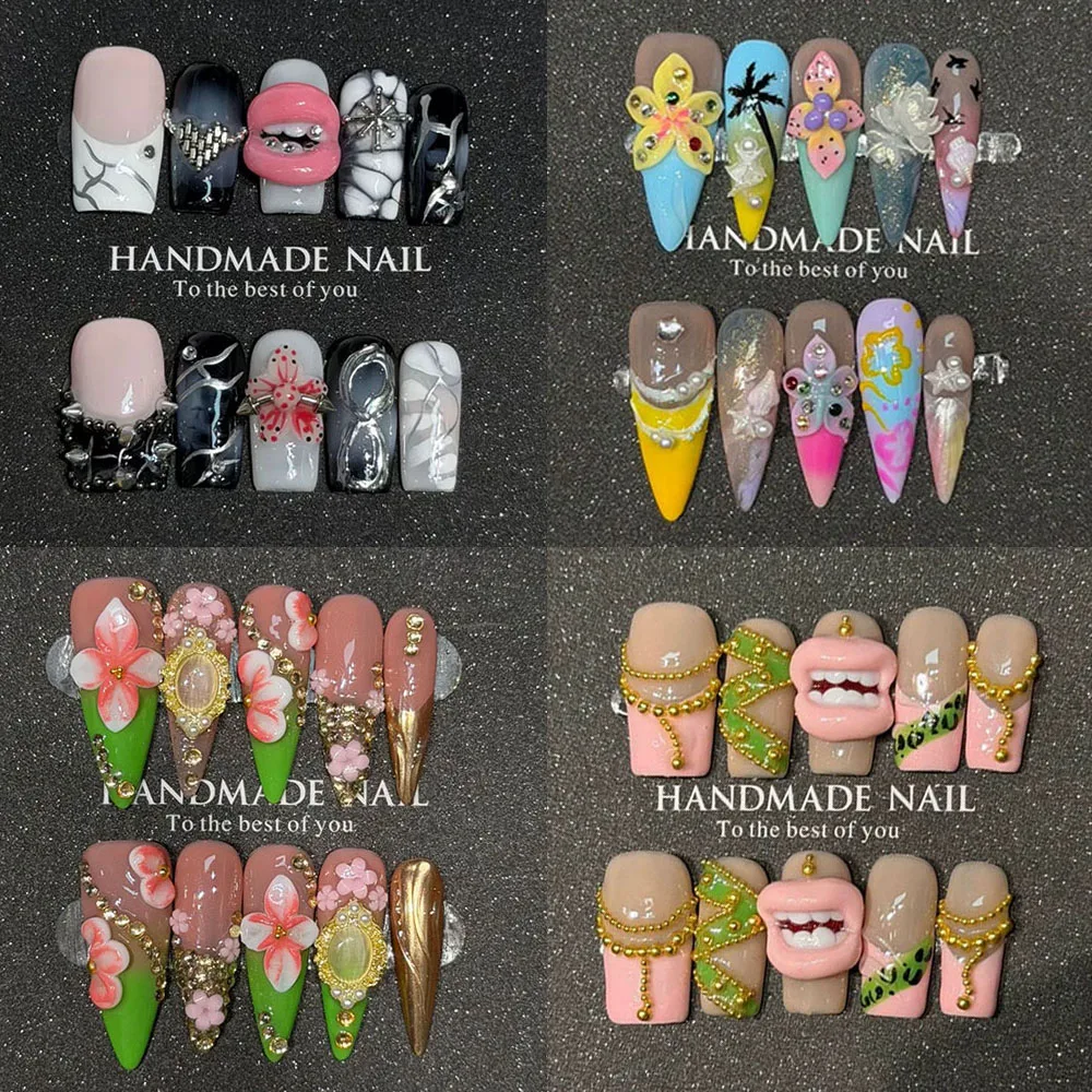 Occidental Style 3D Flowers Glitter Nail Art Diamond Chain Cherry Dots Pearl Metal Decoration Long Fake Nail Summer Accessories
Occidental Style 3D Flowers Glitter Nail Art Diamond Chain Cherry Dots Pearl Metal Decoration Long Fake Nail Summer Accessories