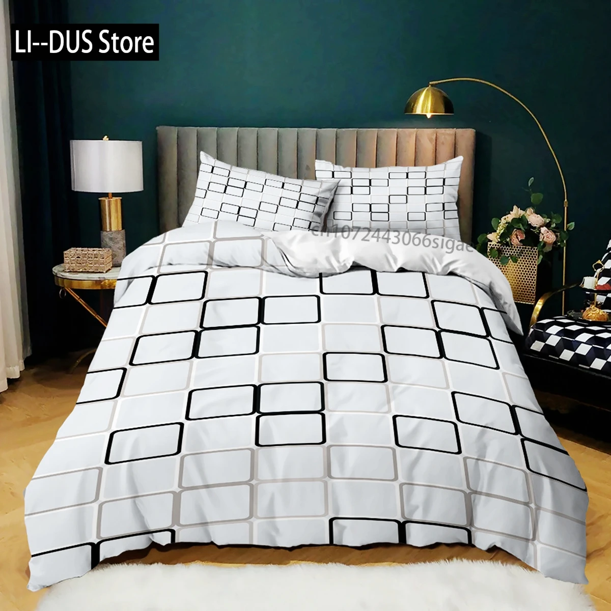 Plaid Striped Duvet Cover Set 2/3 Pieces King Size Blue And White Plaid With Golden Stripes Bedding Set Polyester Quilt Cover
Plaid Striped Duvet Cover Set 2/3 Pieces King Size Blue And White Plaid With Golden Stripes Bedding Set Polyester Quilt Cover