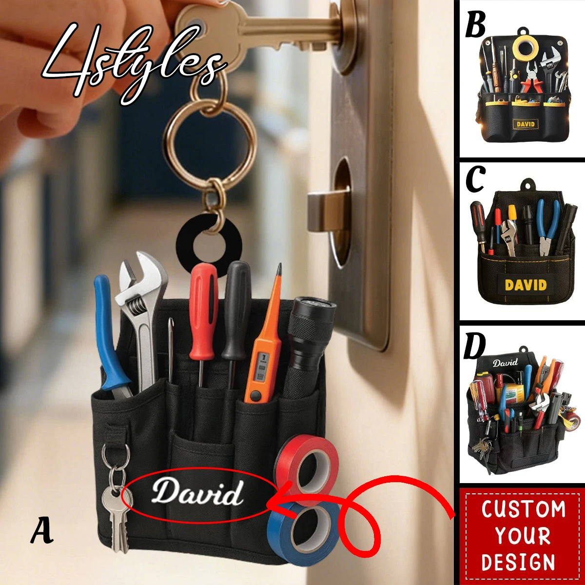 2D Flat Personalized Electrician Tool Bag Keychain, Custom Gift for Electrician & Electrician Lover, Durable Acrylic Design
2D Flat Personalized Electrician Tool Bag Keychain, Custom Gift for Electrician & Electrician Lover, Durable Acrylic Design