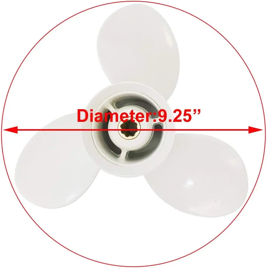 9 1/4x8-P Boat Propeller 683-45947-00-EL 63V-45947-00-EL for Yamaha Outboard Motor 9.9HP 15HP 20HP 8 Tooth
9 1/4x8-P Boat Propeller 683-45947-00-EL 63V-45947-00-EL for Yamaha Outboard Motor 9.9HP 15HP 20HP 8 Tooth
