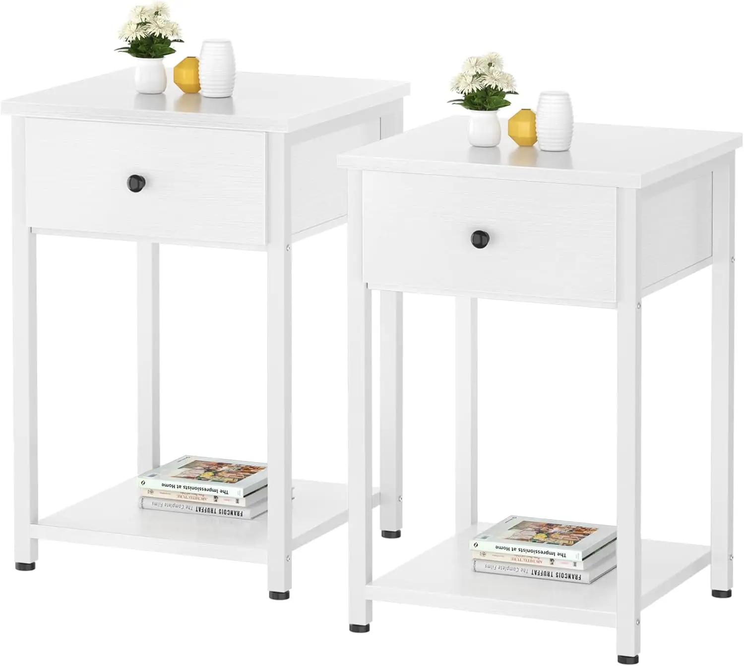 Nightstand Set of 2 White End Table Side Table with Drawer and Storage Shelf Wood Night Stand Modern Bedside Table for
Nightstand Set of 2 White End Table Side Table with Drawer and Storage Shelf Wood Night Stand Modern Bedside Table for