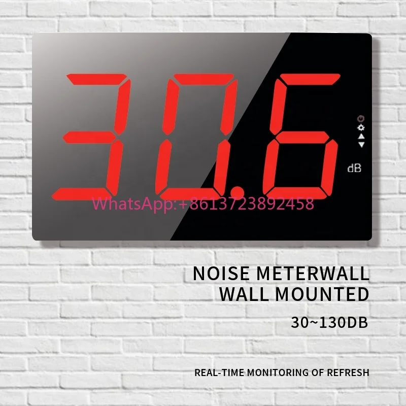 Noise Detector Decibel Decibelimeter Sound Level Meter Large Screen Wall Mounted Digital Professional Monitoring Tester
Noise Detector Decibel Decibelimeter Sound Level Meter Large Screen Wall Mounted Digital Professional Monitoring Tester