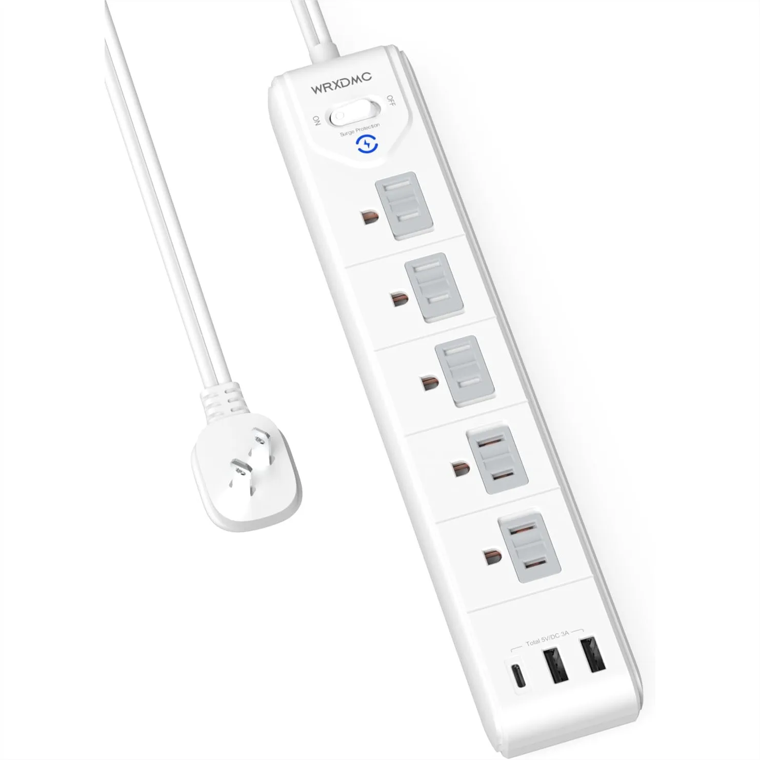 2 Prong Power Strip with 5 Outlets & 3 USB, 5ft Extension Cord, Surge Protector 1680J, Wall Mountable for Non-Grounded Outlets
2 Prong Power Strip with 5 Outlets & 3 USB, 5ft Extension Cord, Surge Protector 1680J, Wall Mountable for Non-Grounded Outlets