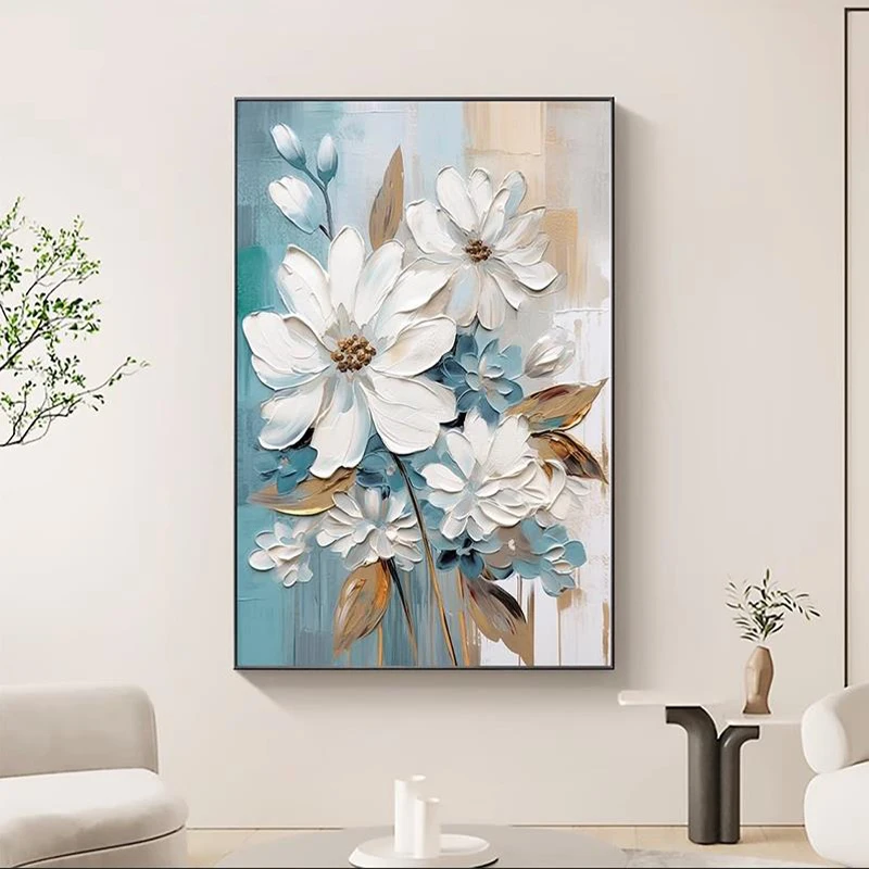 OQ 100% Hand Painted Textured Oil Painting Home Wall Decoration White Flower Art Canvas Picture Living Room Decorative Unframed
OQ 100% Hand Painted Textured Oil Painting Home Wall Decoration White Flower Art Canvas Picture Living Room Decorative Unframed