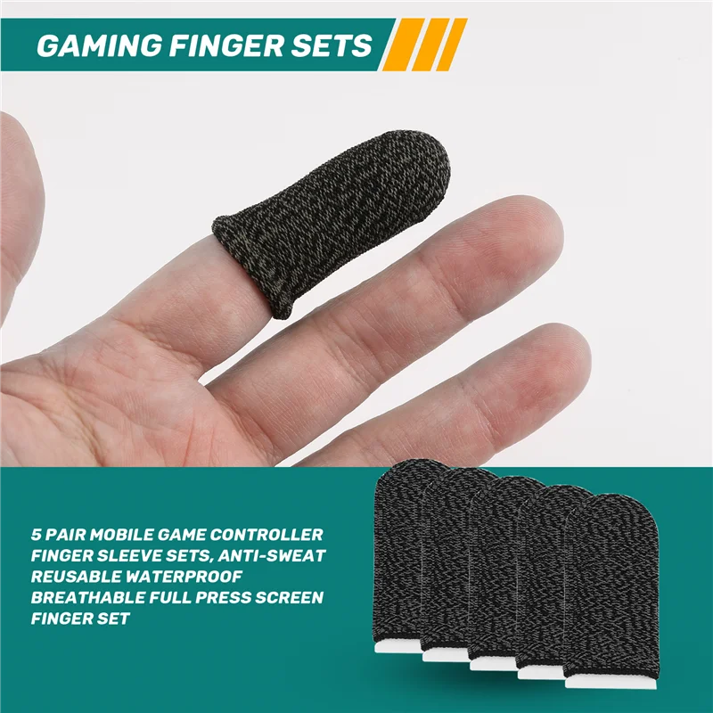 ABFM-5 пара наборов рукавов для пальцев контроллера мобильных игр, многоразовый водонепроницаемый дышащий набор пальцев с защитой от пота, полный экран
ABFM-5 пара наборов рукавов для пальцев контроллера мобильных игр, многоразовый водонепроницаемый дышащий набор пальцев с защитой от пота, полный экран