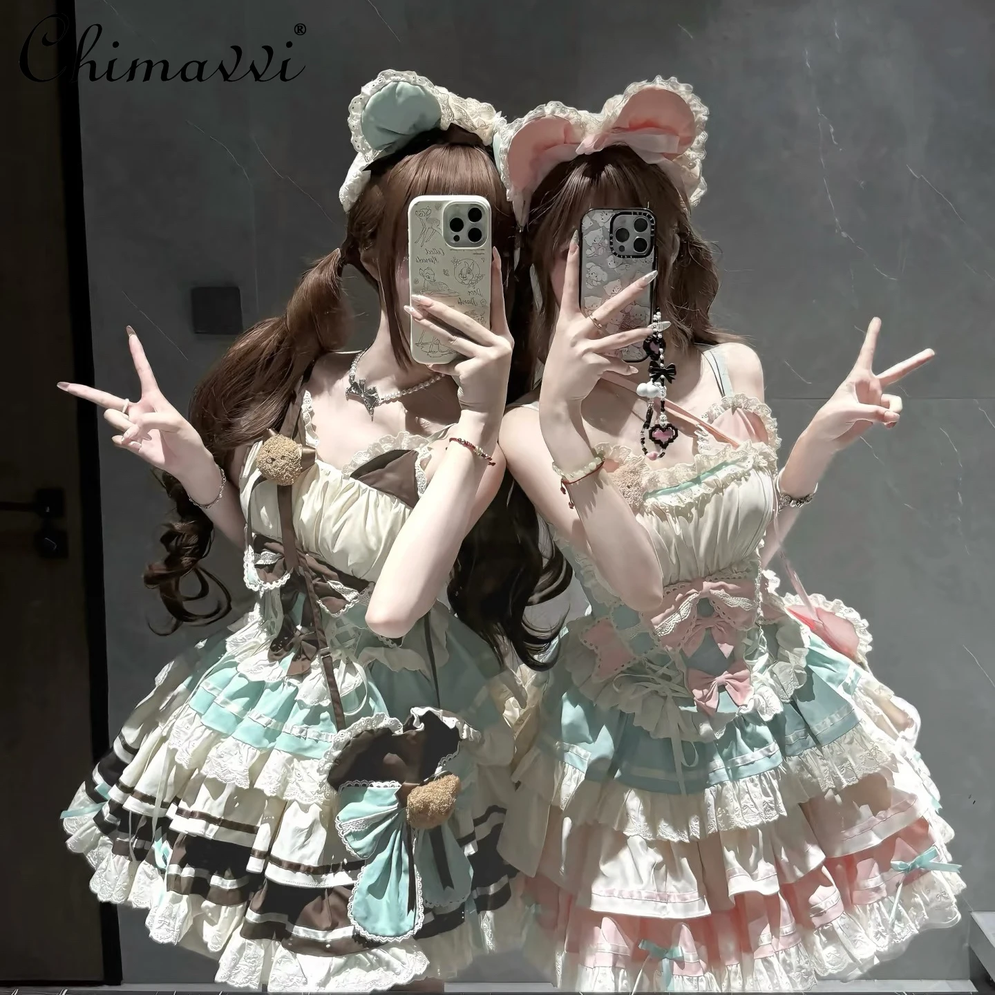 Lolita Apricot Pink Cute Bear Puffy Dress New Summer Princess Sweet Girl Bowknot Elegant Short Birthday Party Dresses Women
Lolita Apricot Pink Cute Bear Puffy Dress New Summer Princess Sweet Girl Bowknot Elegant Short Birthday Party Dresses Women