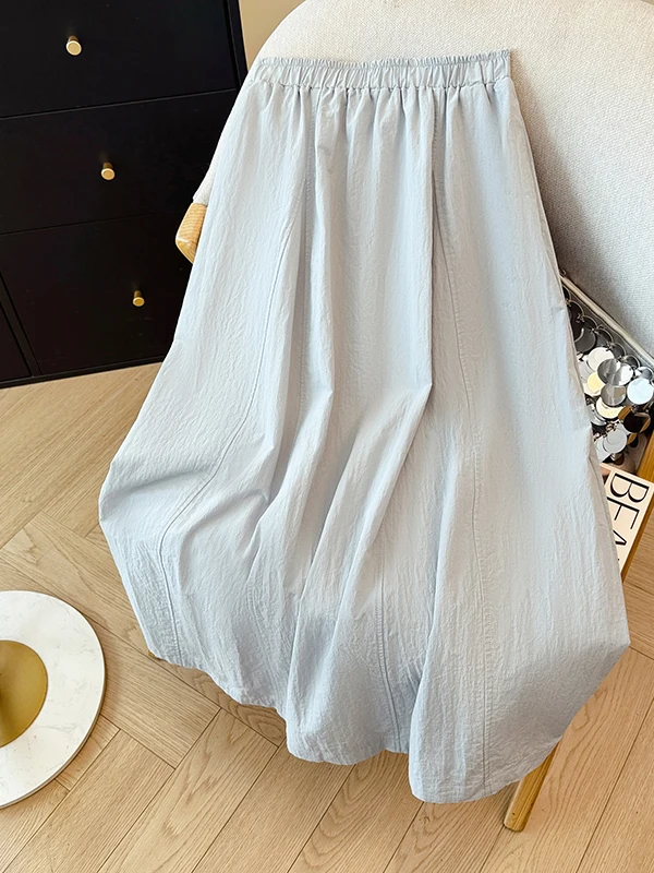 High Waist Slimming Lazy Style Casual Summer Skirt Fashionable Half-length A-line Skirt Korean Version Mid-length Pure Color
High Waist Slimming Lazy Style Casual Summer Skirt Fashionable Half-length A-line Skirt Korean Version Mid-length Pure Color
