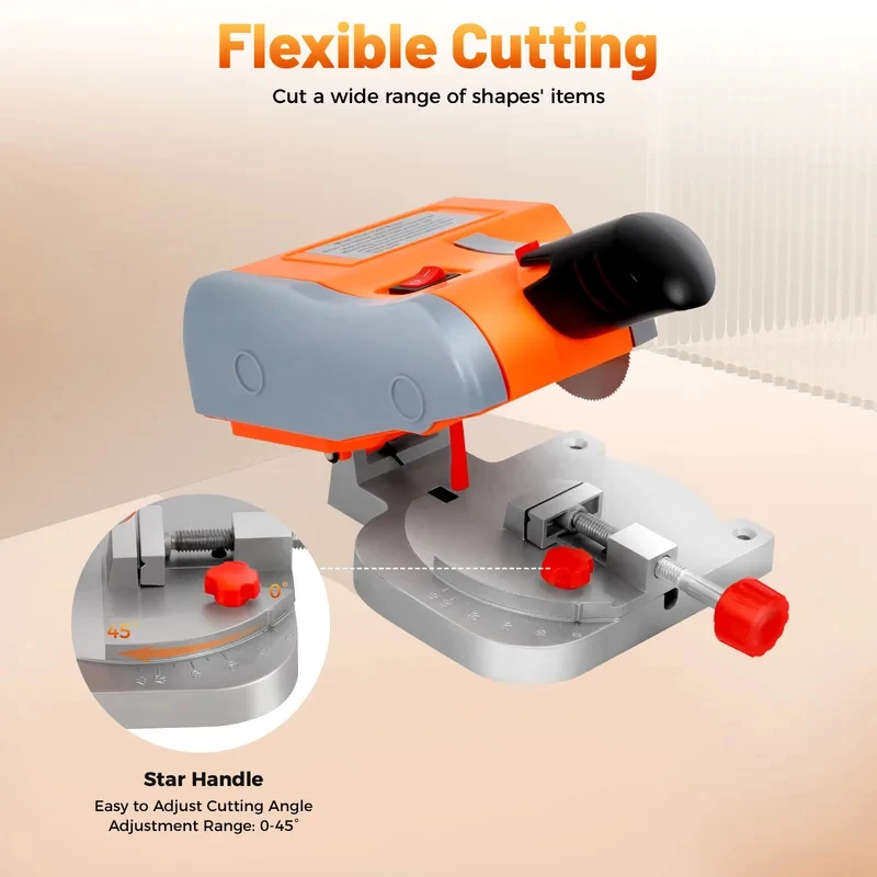Cut-off Saw 0W Adjustle Angle with Limit Switch Cutting Wood Plastic Stone Non-ferrous Metals
Cut-off Saw 0W Adjustle Angle with Limit Switch Cutting Wood Plastic Stone Non-ferrous Metals