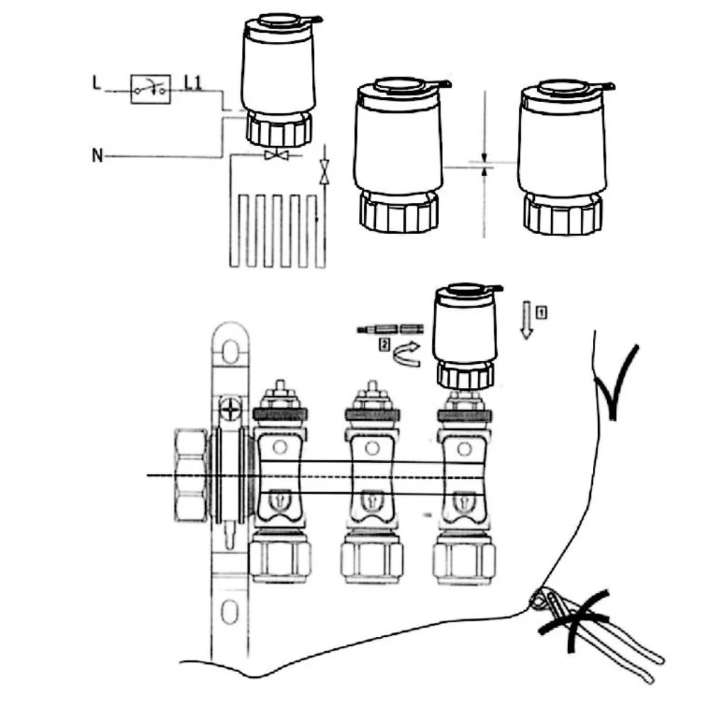230 В нормально закрытый электрический привод отопления с быстрой установкой и равномерным распределением тепла для подогрева пола
230 В нормально закрытый электрический привод отопления с быстрой установкой и равномерным распределением тепла для подогрева пола