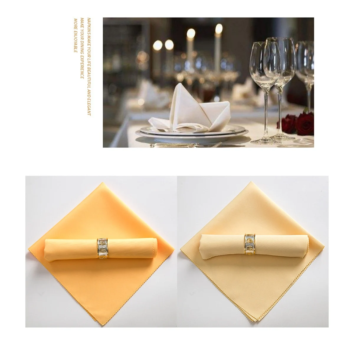 10Pcs 48X48cm Polyester Cloth Napkins for Restaurant Wedding Banquet Dinner , Dark Green
10Pcs 48X48cm Polyester Cloth Napkins for Restaurant Wedding Banquet Dinner , Dark Green