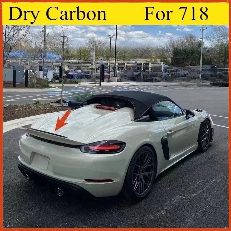 For Porsche 718 Boxster Real Dry Carbon Fiber Exterior Hardtop/Convertible Tail Fins Rear Trunk Spoiler Body Kit Accessories
For Porsche 718 Boxster Real Dry Carbon Fiber Exterior Hardtop/Convertible Tail Fins Rear Trunk Spoiler Body Kit Accessories