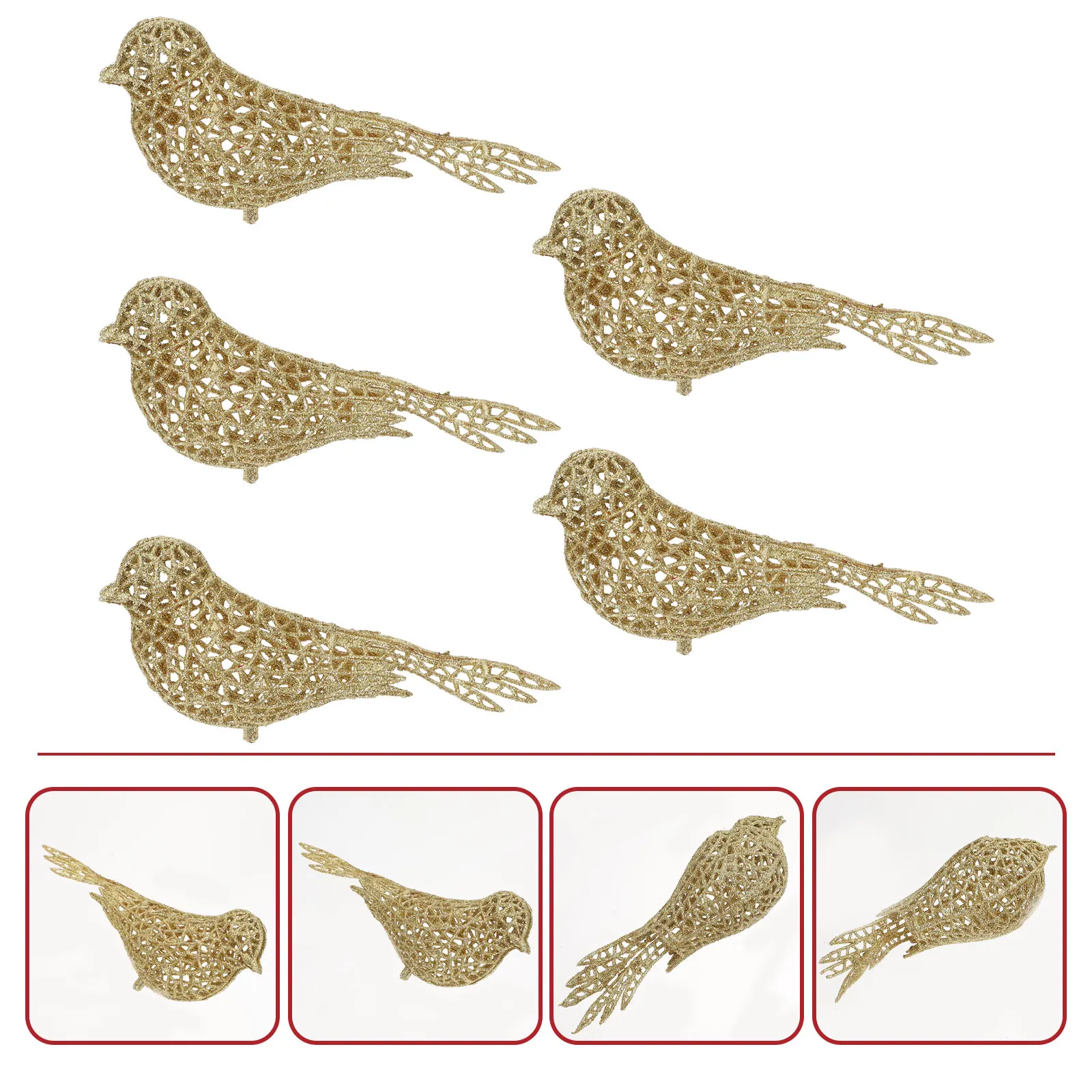 5pcs 16CM Golden Birds Christmas Decorations for Tree Wreath Festival Ornament Home Adornment Artificial Bird
5pcs 16CM Golden Birds Christmas Decorations for Tree Wreath Festival Ornament Home Adornment Artificial Bird
