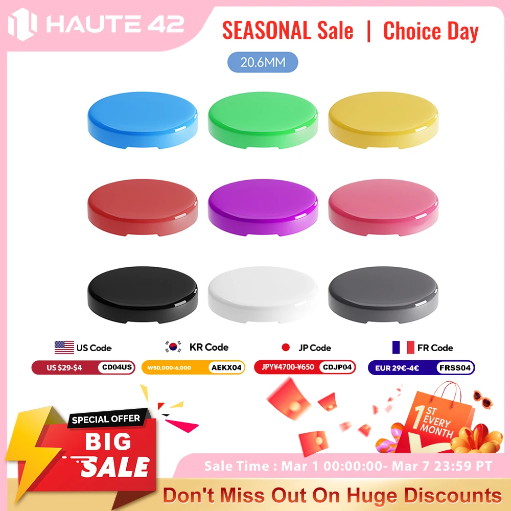Haute42 Hitbox Cross Keycaps for Leverless Arcade Controller Mini Hitbox Button Caps Colorful DIY 20.6mm Low Profile Keycaps 8PC
Haute42 Hitbox Cross Keycaps for Leverless Arcade Controller Mini Hitbox Button Caps Colorful DIY 20.6mm Low Profile Keycaps 8PC