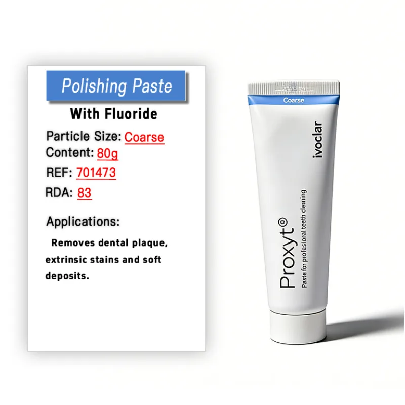 Ivoclar Proxyt Dental Polishing Paste 80g Fine Medium Coarse Grit Teeth Cleaning Stain Removal Prophylaxis Paste Clinic Lab
Ivoclar Proxyt Dental Polishing Paste 80g Fine Medium Coarse Grit Teeth Cleaning Stain Removal Prophylaxis Paste Clinic Lab