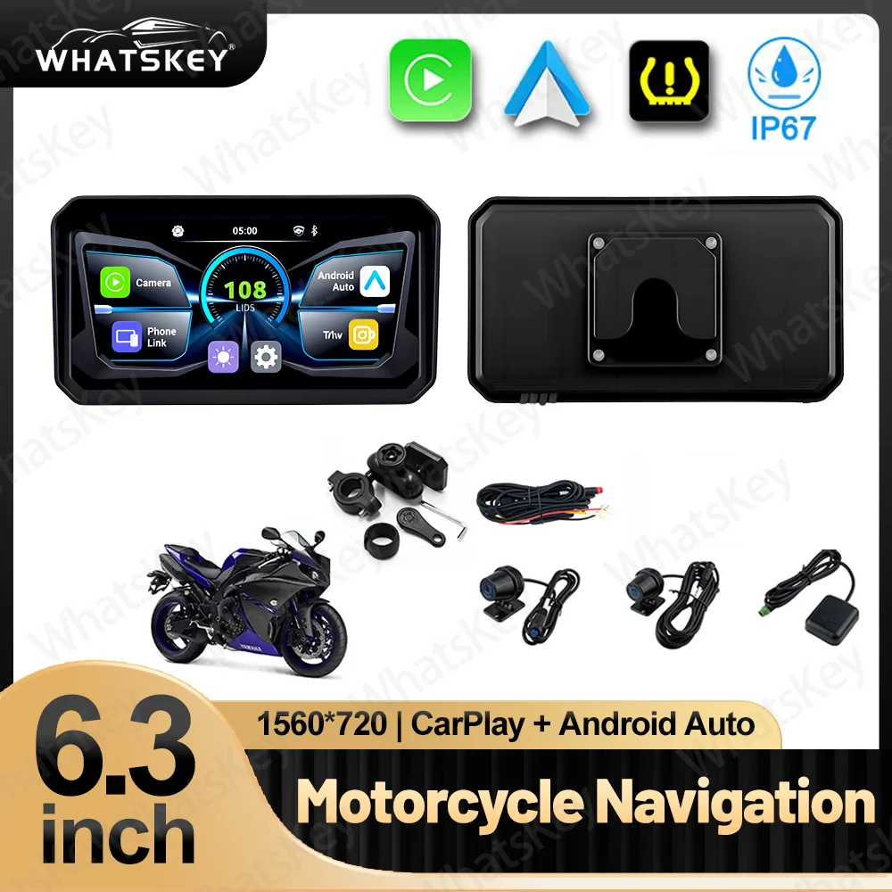 6.3 Inch Display Navigation Wireless Carplay & Android Auto Phone Link Motorcycle IP67 waterproof Dustproof Screen GPS TPMS DVR
6.3 Inch Display Navigation Wireless Carplay & Android Auto Phone Link Motorcycle IP67 waterproof Dustproof Screen GPS TPMS DVR