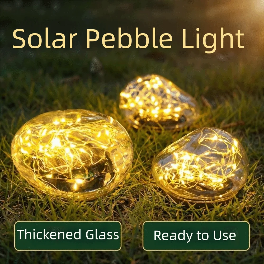 Waterproof Solar Glass Ball Lights Cobblestone Shaped Energy Saving Outdoor Pebble Lamp Solar Powered Warm /Colorful Light
Waterproof Solar Glass Ball Lights Cobblestone Shaped Energy Saving Outdoor Pebble Lamp Solar Powered Warm /Colorful Light