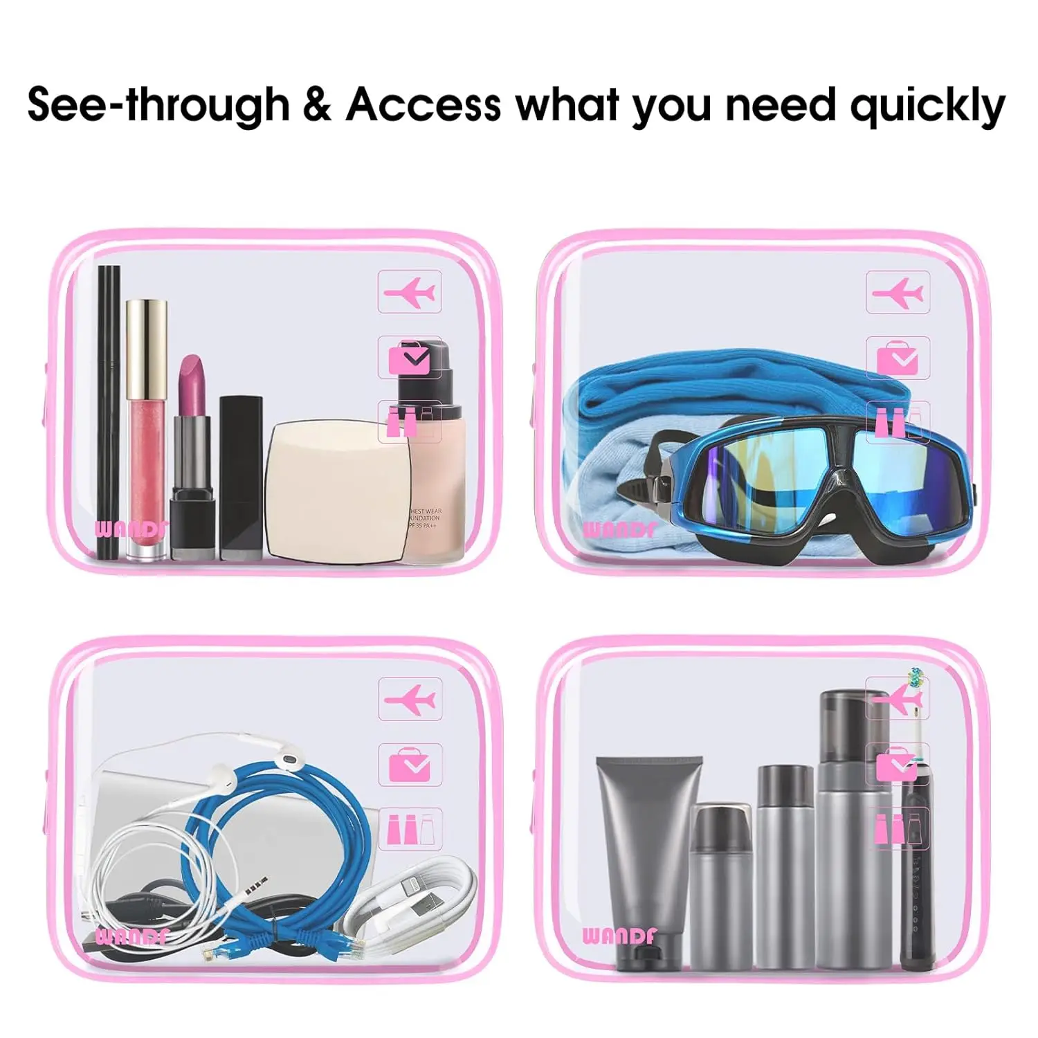 Transparent TSA Approved Zipper Makeup Toiletry Bag Organizer Box Men Women Travel Clear Cosmetic Bag Waterproof Toiletry Wash
Transparent TSA Approved Zipper Makeup Toiletry Bag Organizer Box Men Women Travel Clear Cosmetic Bag Waterproof Toiletry Wash