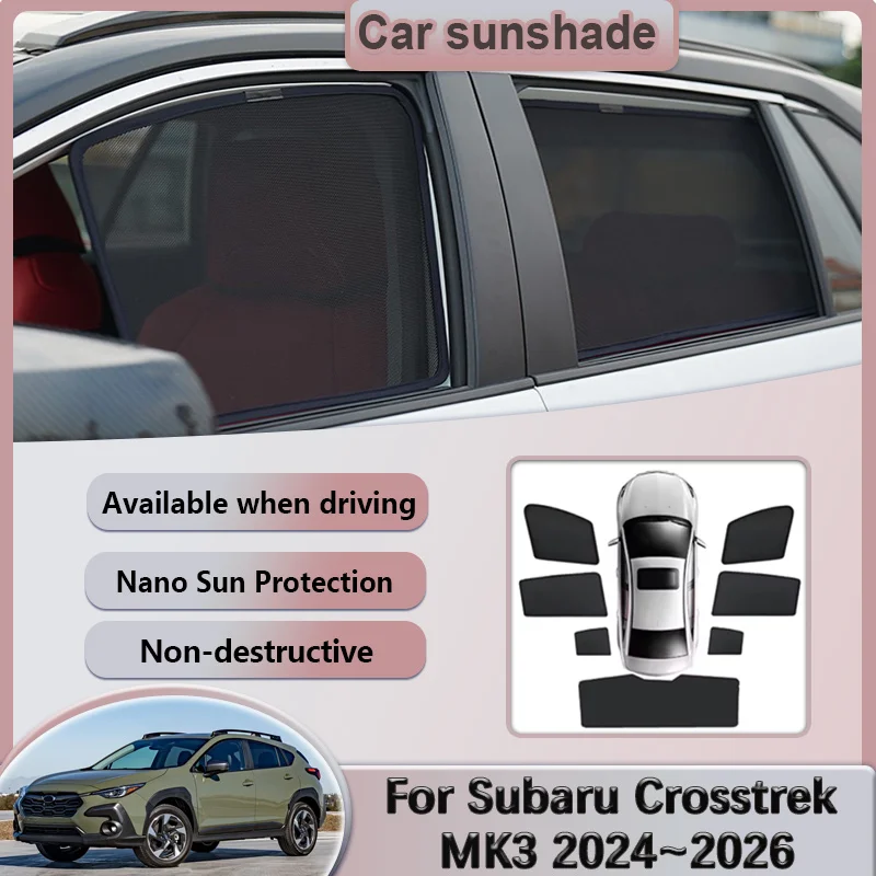 Для Subaru Crosstrek GU MK3 2024 2025 2026: Сетчатые солнцезащитные шторки на магнитах для окон, теплоизоляционные, для конфиденциальности, аксессуары
Для Subaru Crosstrek GU MK3 2024 2025 2026: Сетчатые солнцезащитные шторки на магнитах для окон, теплоизоляционные, для конфиденциальности, аксессуары