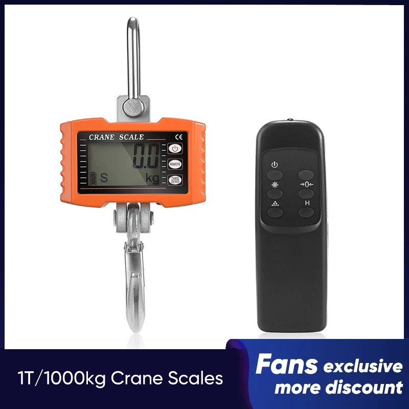 1T Crane Scales 1000kg High Precision Digital Hanging Scales with Remote Control Industrial Hanging Scales for Home Farm Use
1T Crane Scales 1000kg High Precision Digital Hanging Scales with Remote Control Industrial Hanging Scales for Home Farm Use