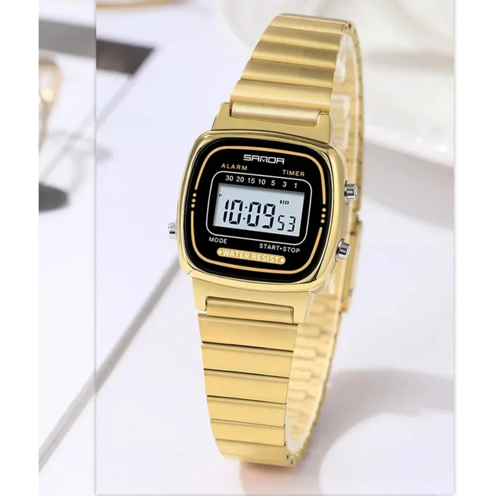 SANDA 6053 Luxury Digital Watch for Women Elegant Waterproof Sports LED Display Womens Wristwatches Girl's small watch face
SANDA 6053 Luxury Digital Watch for Women Elegant Waterproof Sports LED Display Womens Wristwatches Girl's small watch face