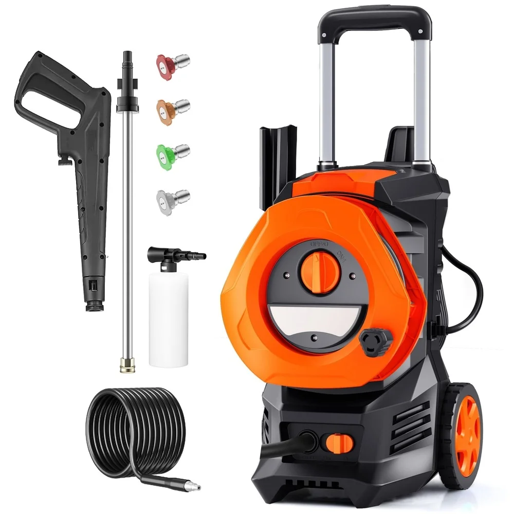 4800PSI Electric Pressure Washer 3.2GPM 2000W Power Cleaning Machine with 4 Quick Connect Nozzles Home Car Outdoor Use
4800PSI Electric Pressure Washer 3.2GPM 2000W Power Cleaning Machine with 4 Quick Connect Nozzles Home Car Outdoor Use