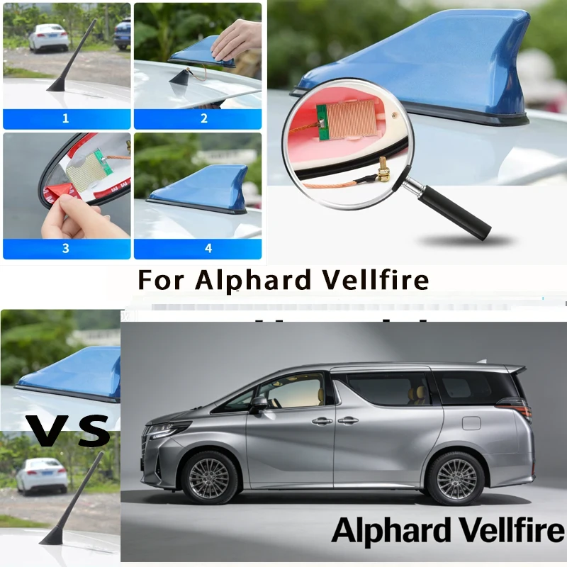 For Alphard Vellfire Car Shark Fin Antenna Roof Mount AM FM Signal Amplifier Auto Radio Aerial Topper Waterproof Car Accessories
For Alphard Vellfire Car Shark Fin Antenna Roof Mount AM FM Signal Amplifier Auto Radio Aerial Topper Waterproof Car Accessories