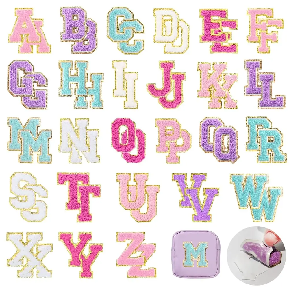 52Pcs Self Adhesive Chenille Patches for DIY Clothing, A-Z Alphabet Applique Patches Stick on Letters Glitter Chenille Patche
52Pcs Self Adhesive Chenille Patches for DIY Clothing, A-Z Alphabet Applique Patches Stick on Letters Glitter Chenille Patche