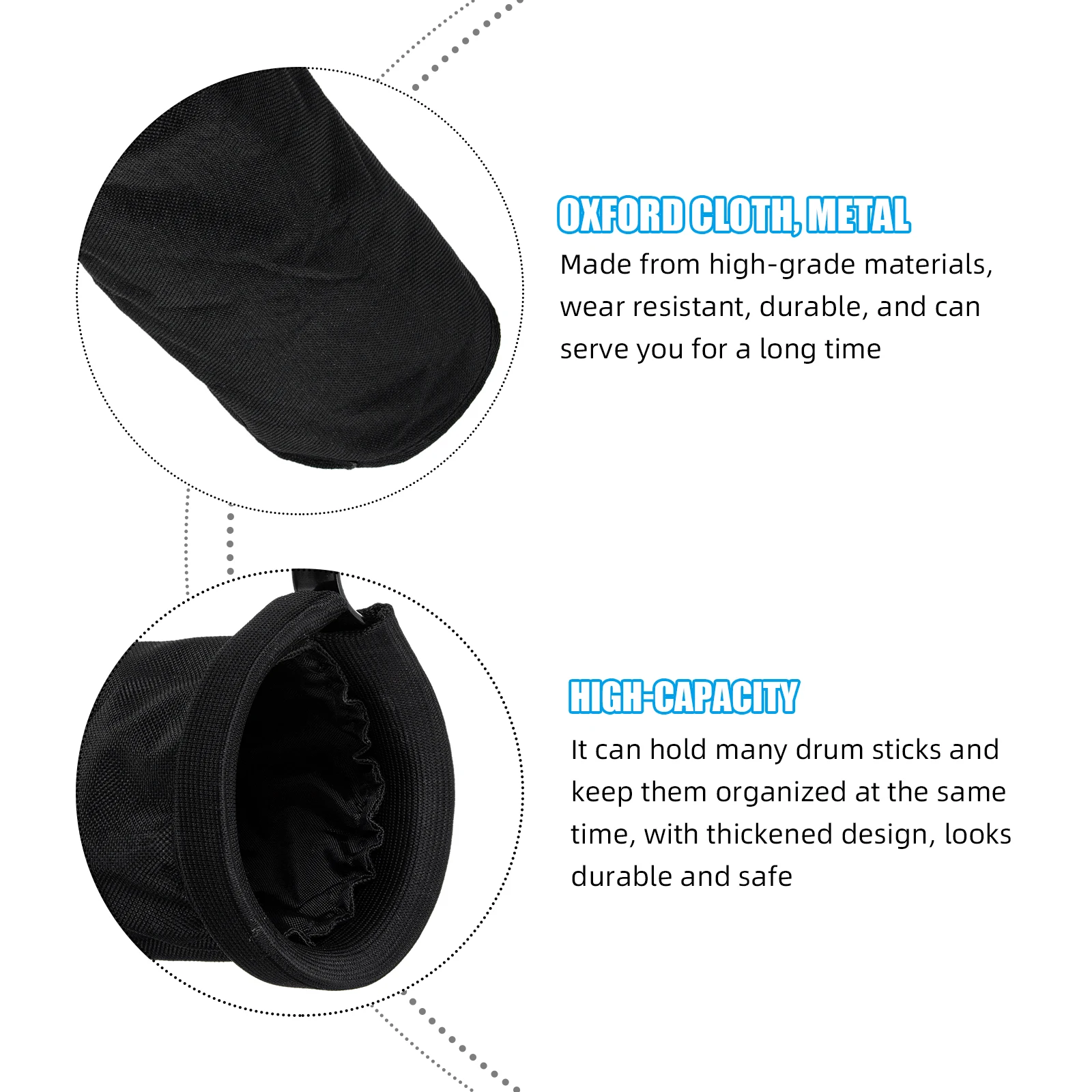 1Set Drumstick Container Durable Oxford Cloth Drumstick Holder Drum Kit Bag Practical Storage for Stage Practice
1Set Drumstick Container Durable Oxford Cloth Drumstick Holder Drum Kit Bag Practical Storage for Stage Practice