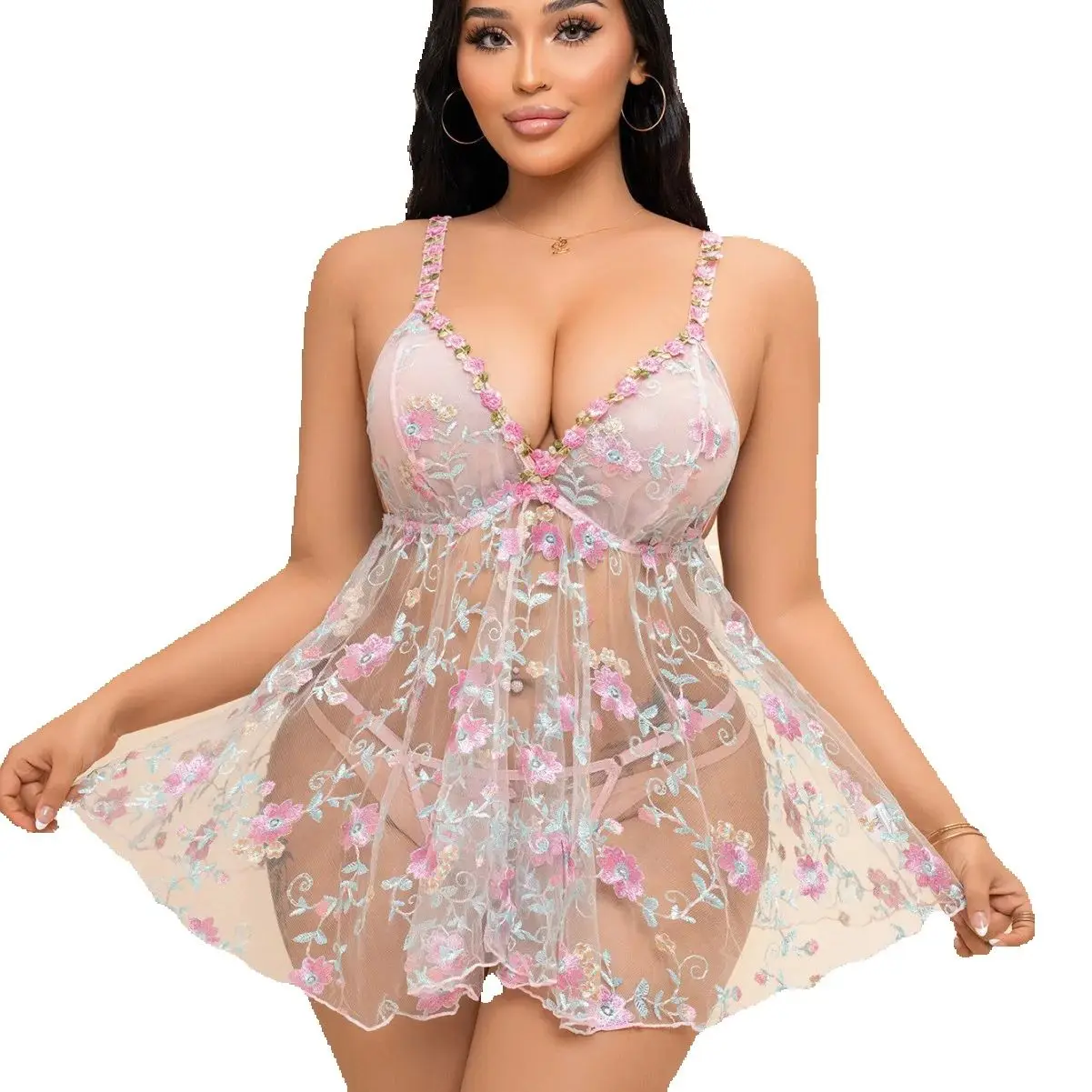 New Women's Dexy Plus Size Transparent Lingerie Dress Fat Lady Large Size Tedd Babydoll XXL V-Neck Flower Nightgown
New Women's Dexy Plus Size Transparent Lingerie Dress Fat Lady Large Size Tedd Babydoll XXL V-Neck Flower Nightgown
