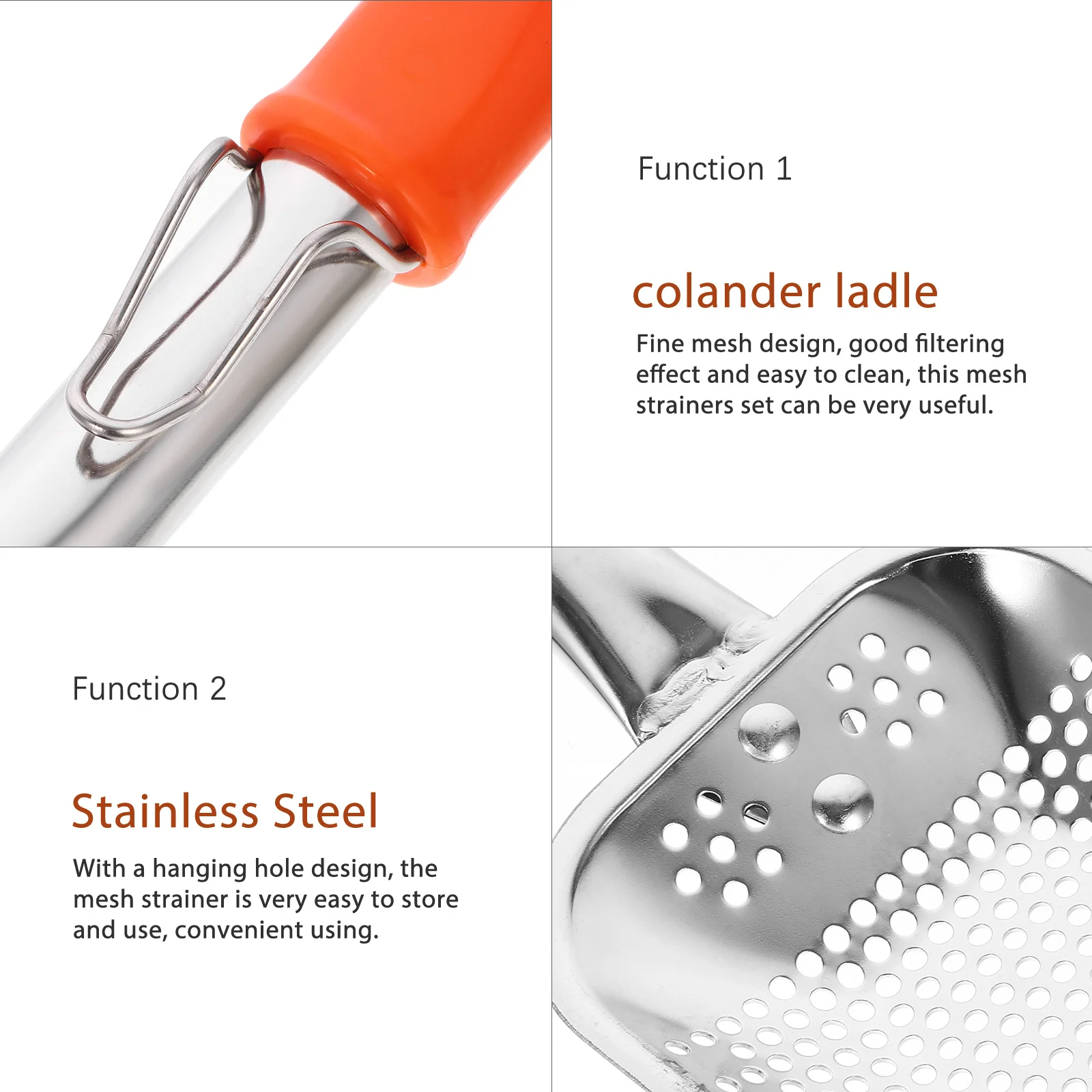Stainless Steel Oil Slag Scoop Filter Sieve Dregs Shovel Fat Skimmer Spoon Wear-Resistant Ergonomic Design Long Handle 
Stainless Steel Oil Slag Scoop Filter Sieve Dregs Shovel Fat Skimmer Spoon Wear-Resistant Ergonomic Design Long Handle