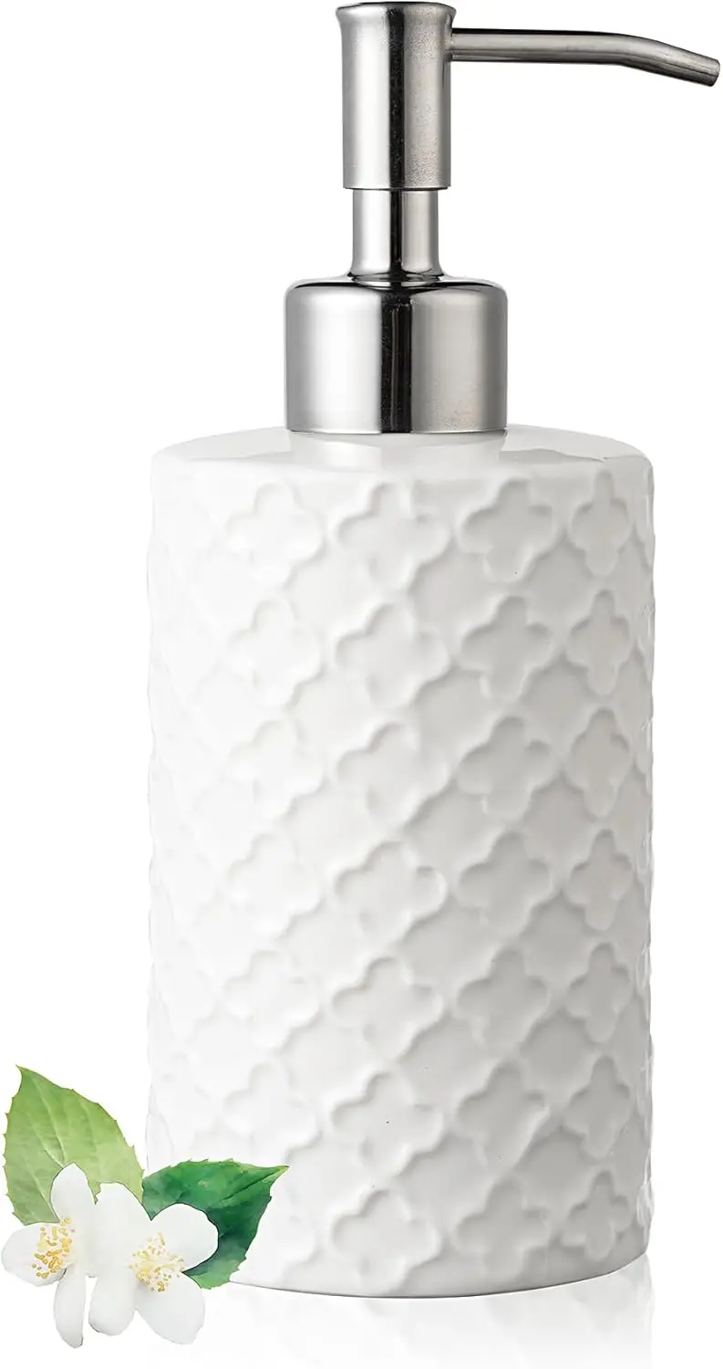 Ceramic Soap Dispenser with Pump, Rust Proof for Bathroom Kitchen, White
Ceramic Soap Dispenser with Pump, Rust Proof for Bathroom Kitchen, White