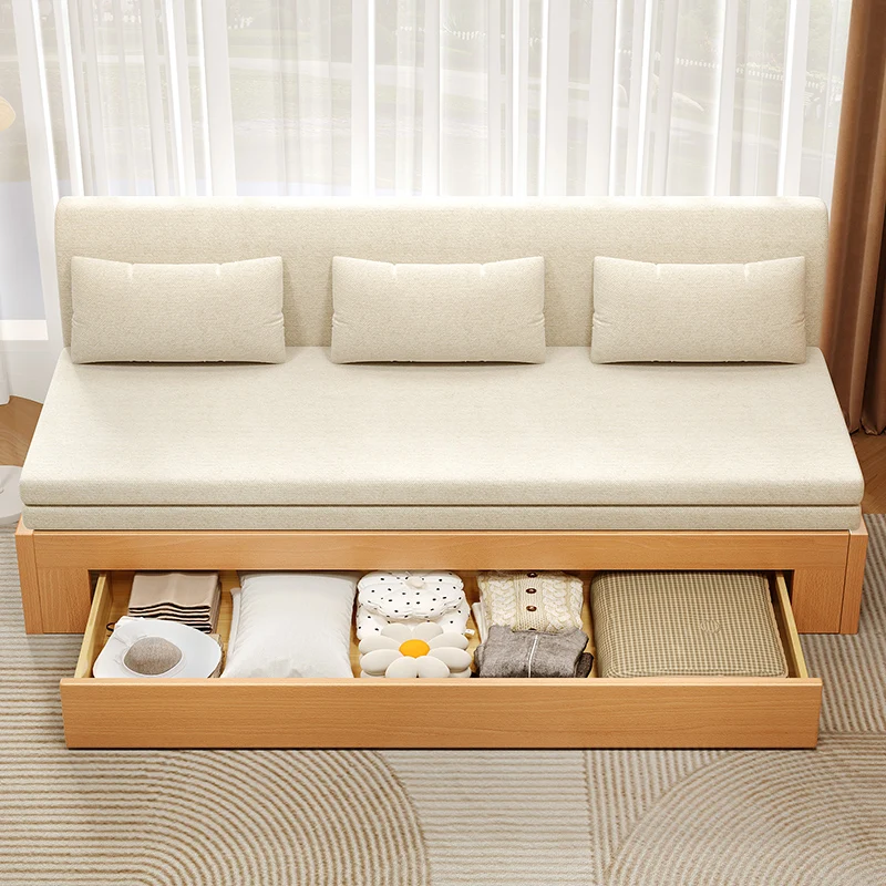 Sofa bed Push-pull foldable sitting and sleeping bed Multifunctional living room Storage solid wood double sofa
Sofa bed Push-pull foldable sitting and sleeping bed Multifunctional living room Storage solid wood double sofa