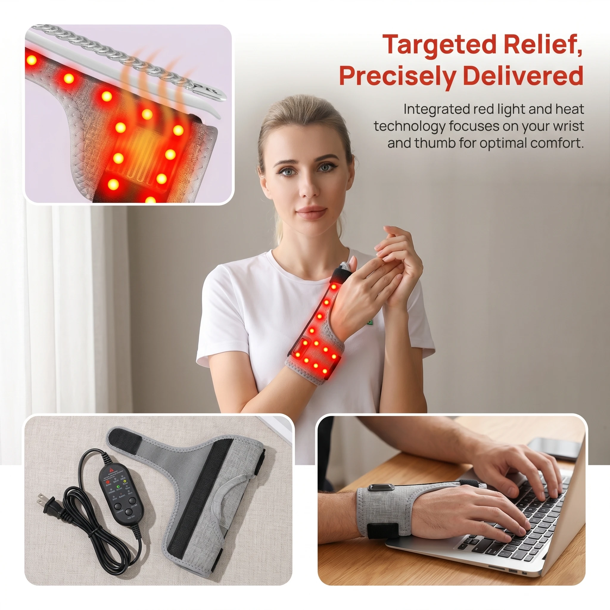 Red Light Heated Pad, Thumb Heating Brace, for Thumb Muscle Relaxation & Joint Comfort, Relieve Carpal Tunnel Syndrome
Red Light Heated Pad, Thumb Heating Brace, for Thumb Muscle Relaxation & Joint Comfort, Relieve Carpal Tunnel Syndrome