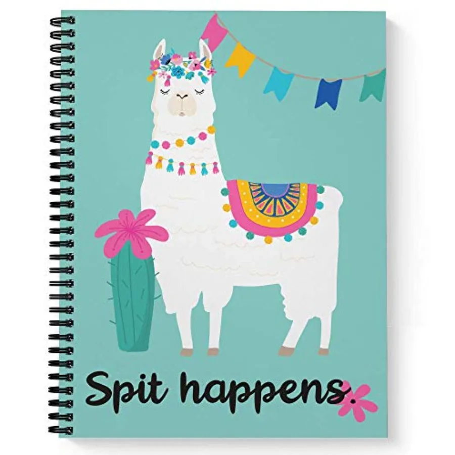 Softcover 8.5" x 11" Funny Llama Spiral Notebook/Journal, 120 Wide Ruled Pages, Durable Gloss Laminated Cover, Black Wire-o Spi
Softcover 8.5" x 11" Funny Llama Spiral Notebook/Journal, 120 Wide Ruled Pages, Durable Gloss Laminated Cover, Black Wire-o Spi