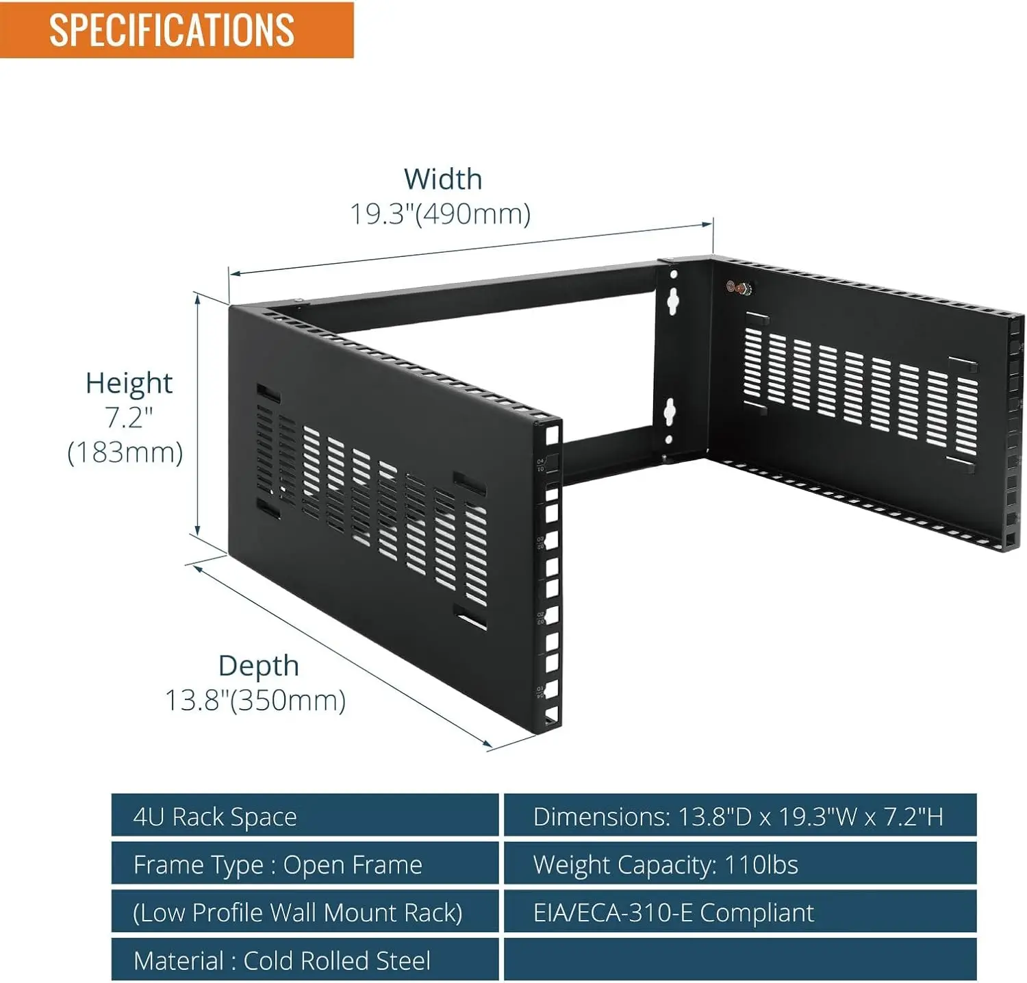 4U Wall Mount Rack,4U Rack 14 inch Depth,19" Network Rack for Shallow Server and IT Equipment, Network Switches
4U Wall Mount Rack,4U Rack 14 inch Depth,19" Network Rack for Shallow Server and IT Equipment, Network Switches